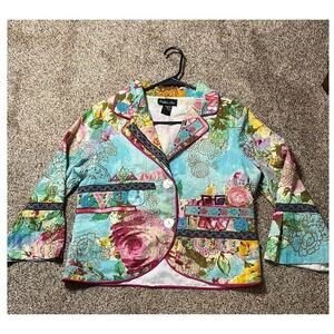 Ember Inc Embroidered and Beaded Jacket Small